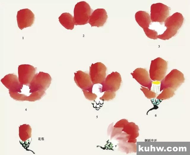 国画教程：茶花