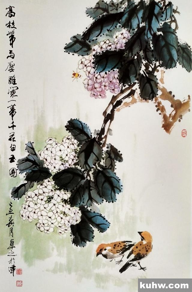 国画基础讲堂｜绣球花的画法