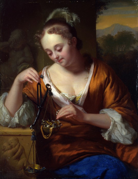 荷兰画家戈特弗里德·沙尔肯(Godfried·Schalcken 1643 - 1706年11月16日)-美德和财富的寓言 高清下载