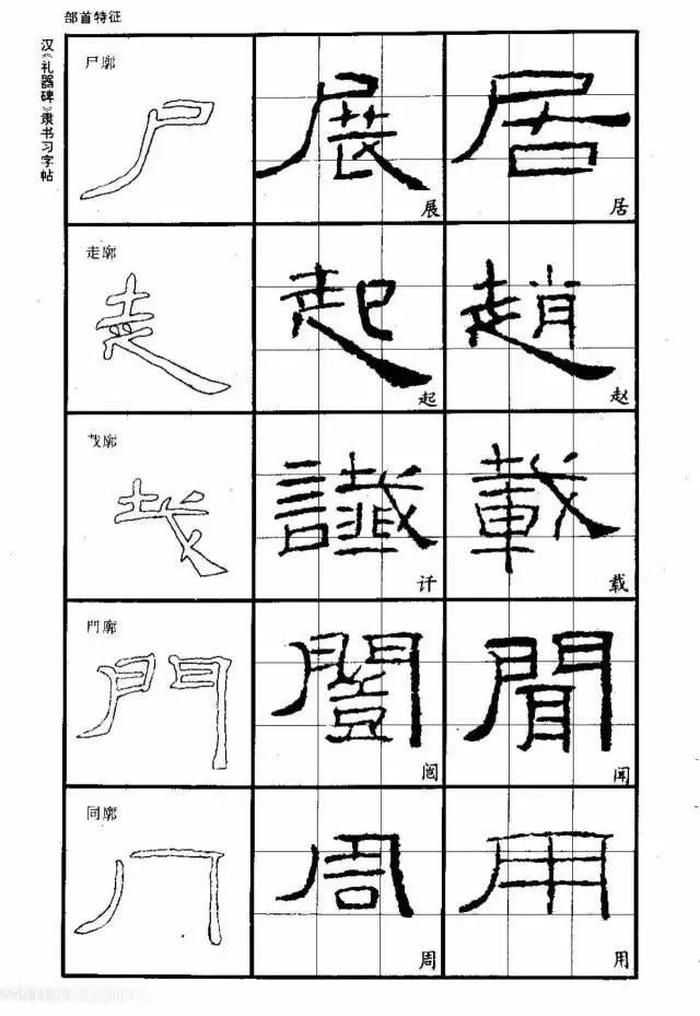 隶书《圣教序》《礼器碑字帖》