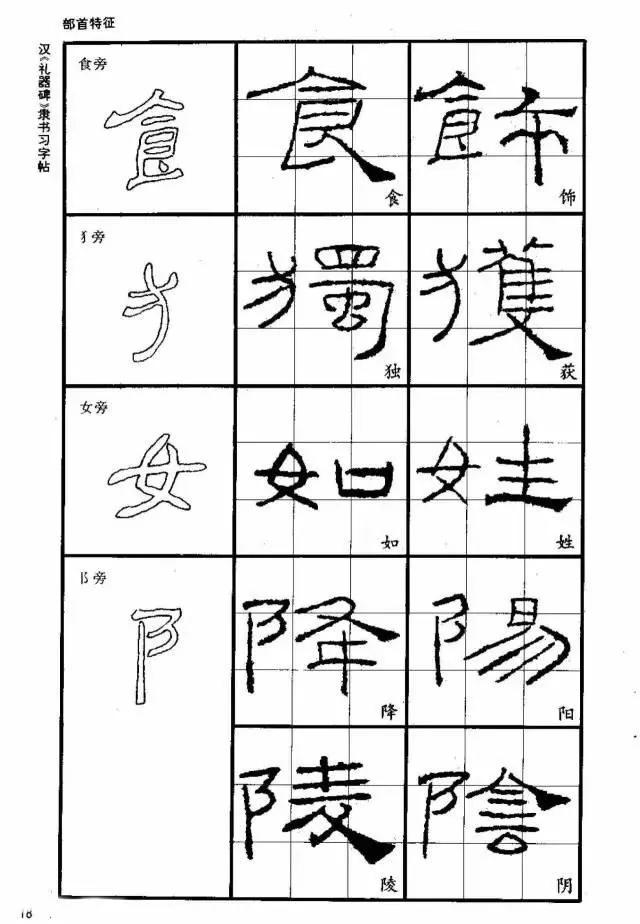 隶书《圣教序》《礼器碑字帖》