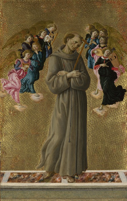桑德罗·波提切利（Sandro Botticelli）–阿西西的圣弗朗西斯与天使高清下载