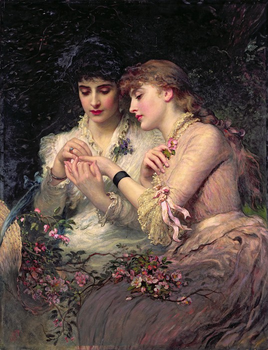 詹姆斯·桑特（ James Sant） –刺中的玫瑰刺 高清名画下载