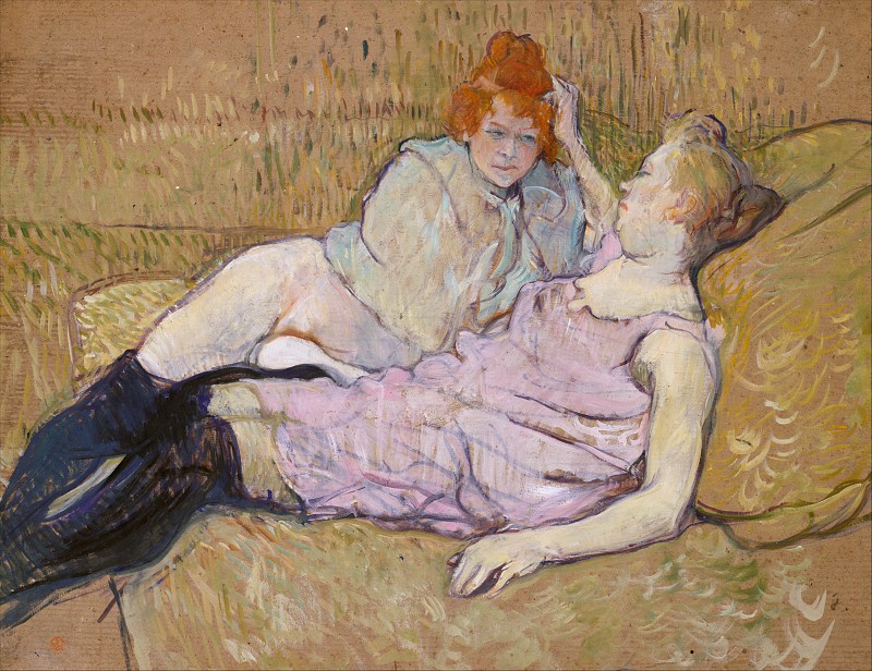 亨利·德·图卢兹-劳特累克（Henri de Toulouse-Lautrec）-沙发 油画作品