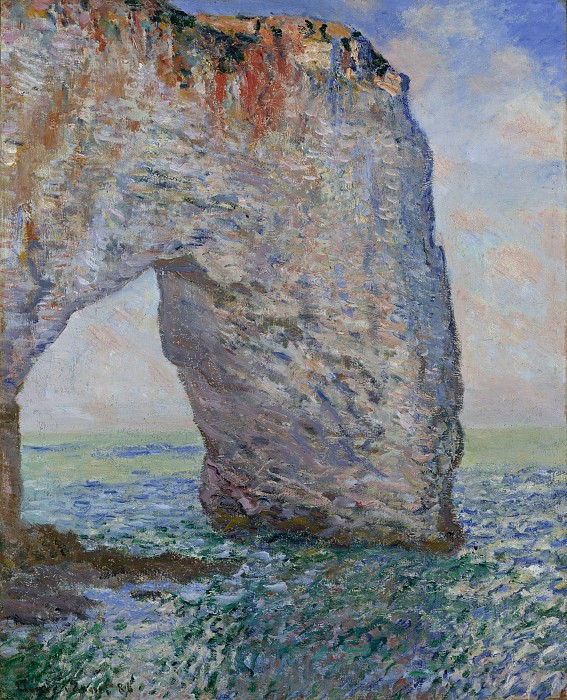 克洛德·莫奈（Claude Monet）–埃特勒塔附近的Manneporte油画作品