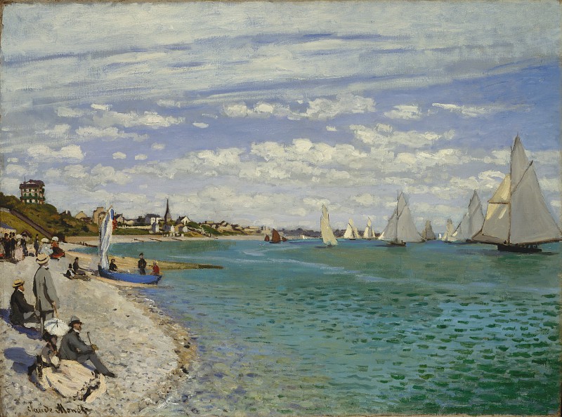 克洛德·莫奈（Claude Monet）–圣阿德斯的帆船赛 油画