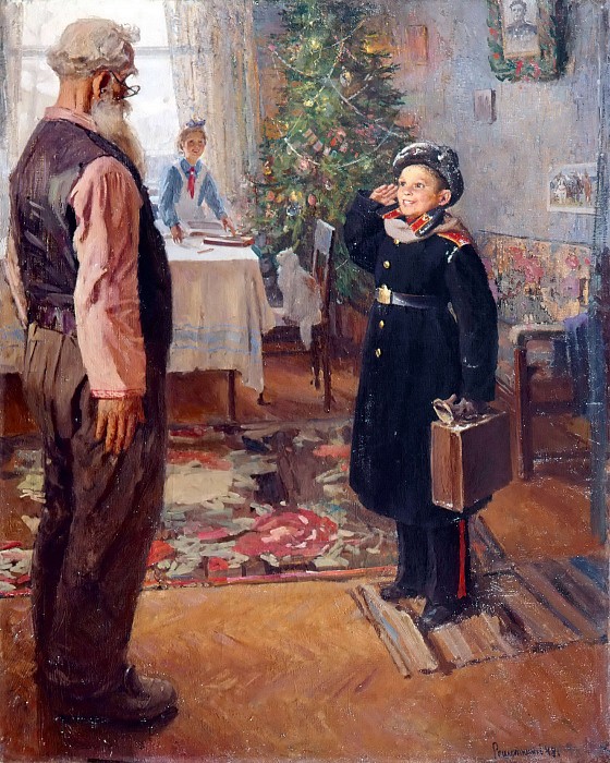 Fedor Reshetnikov –1948年假期抵达油画