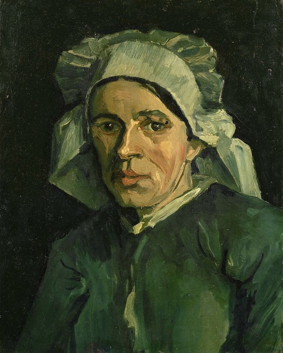 文森特·梵高（Vincent van Gogh） –女人的头像，1884年油画