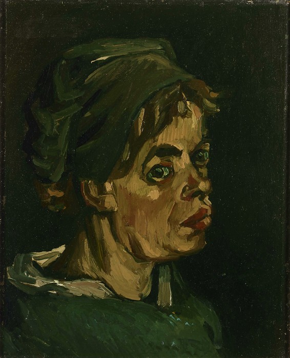 文森特·梵高（Vincent van Gogh） –女人的头，1885年高清油画