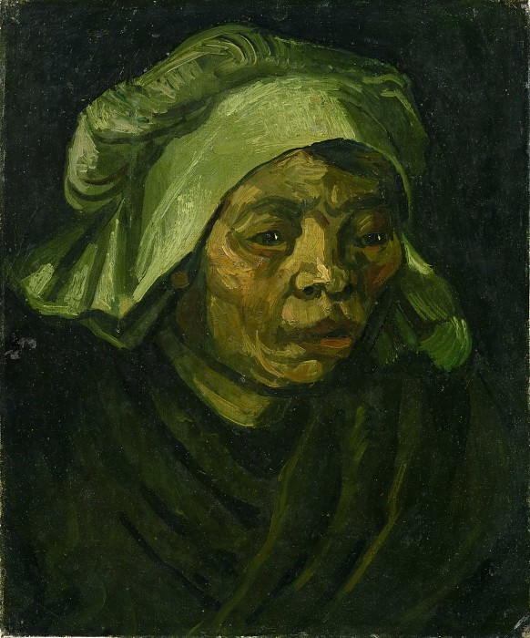 文森特·梵高（Vincent van Gogh） –女人头像油画