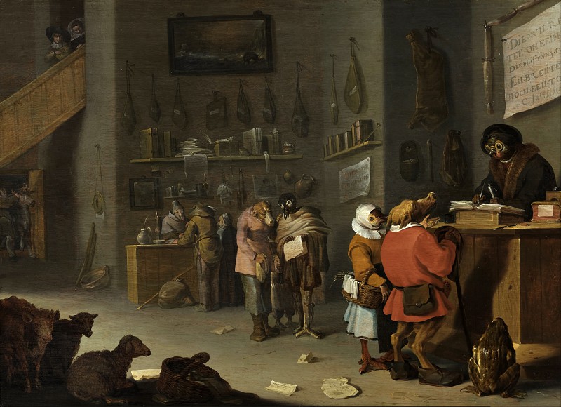 康妮利斯·萨夫列文（Cornelis Saftleven ）–谁起诉一头母牛油画