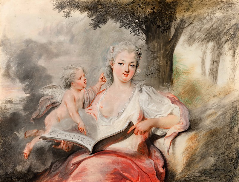 Cornelis Troost –丘比特夫人和一本歌集油画