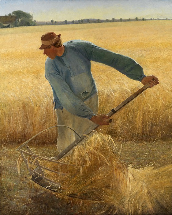 Laurits Andersen Ring（1854-1933）-1885年，收获油画