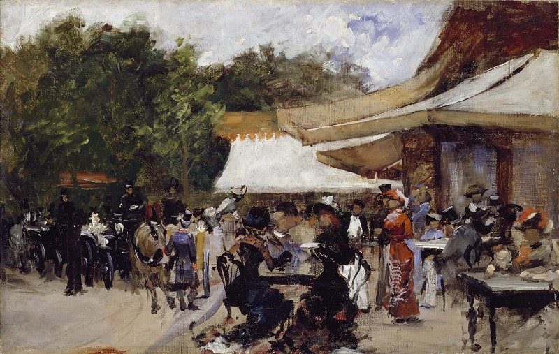 雨果·伯杰（Hugo Birger） –布洛涅（Bois de Boulogne）饭店外油画