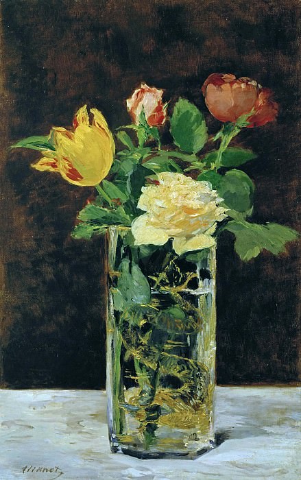 <a href=https://www.kuhw.com/e/tags/?tagid=892 target=_blank class=infotextkey>爱德华·马奈</a>（Édouard Manet） –1882年，玫瑰和郁金香