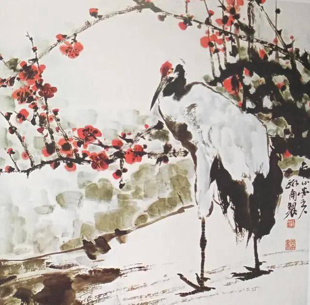 梅妻鹤子的画法步骤，原来国画也不难学