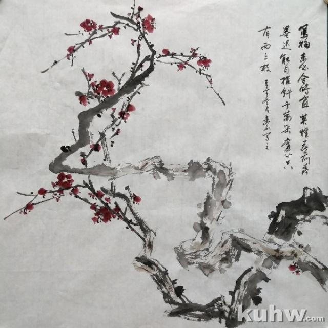 《赏心只有两三枝》——梅花的画法示范