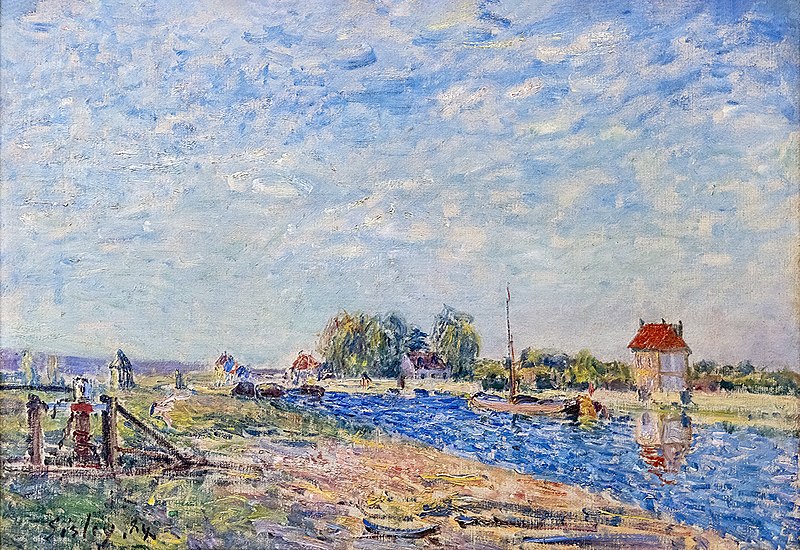 阿尔弗雷德·西斯利（Alfred Sisley）- 卢恩运河 油画