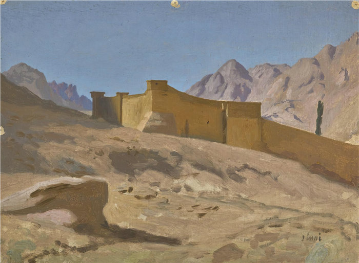 让·莱昂·杰罗姆(Jean-Léon Gérôme，法国) 油画-圣凯瑟琳修道院