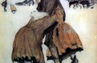 瓦伦丁·谢罗夫 ( Valentin Serov)-《招募，1906年》作品欣赏