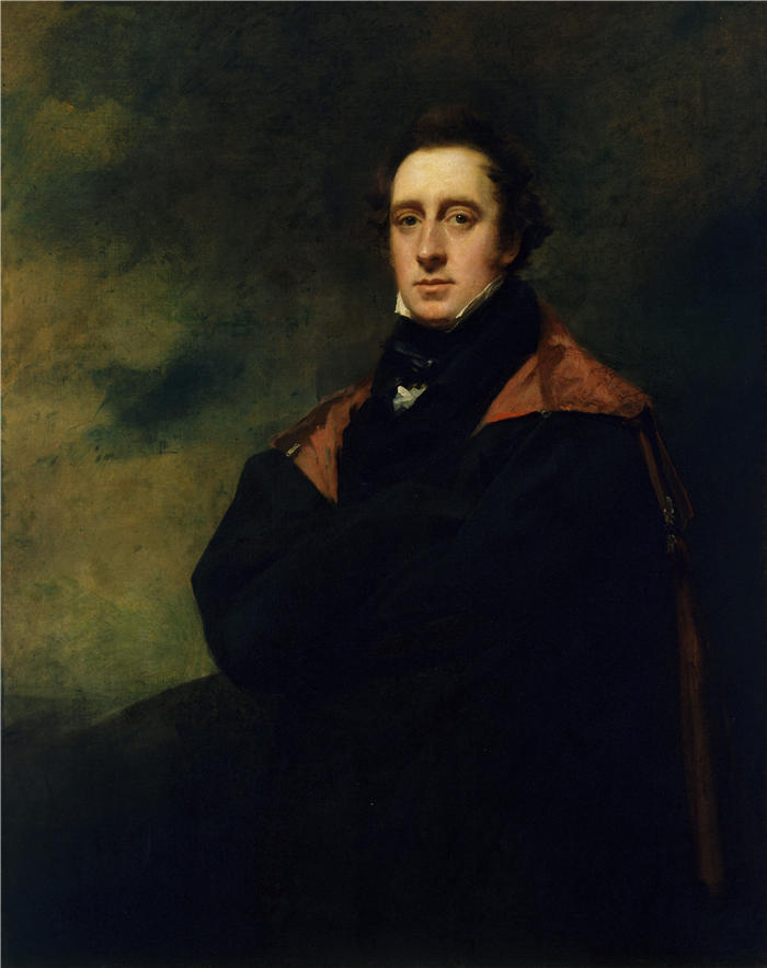 亨利·雷本（Henry Raeburn，苏格兰画家）高清油画作品-《安德鲁·斯波蒂斯伍德 (1787-1866)》