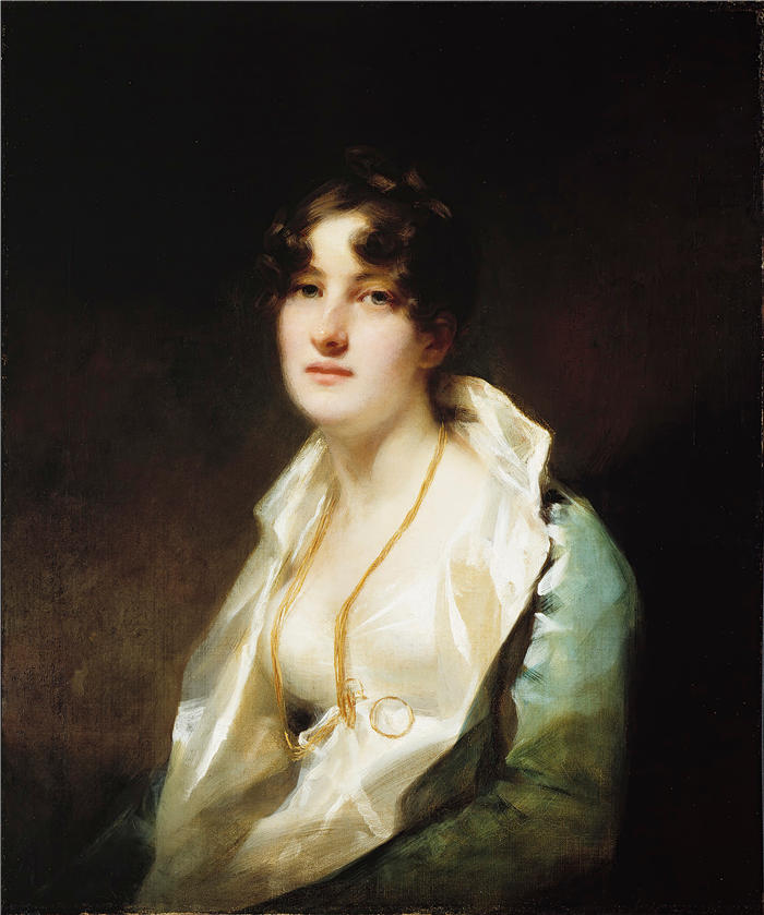 亨利·雷本（Henry Raeburn，苏格兰画家）高清油画作品-《Possil 的 Alexander Campbell 夫人（1756 年至 1823 年）》