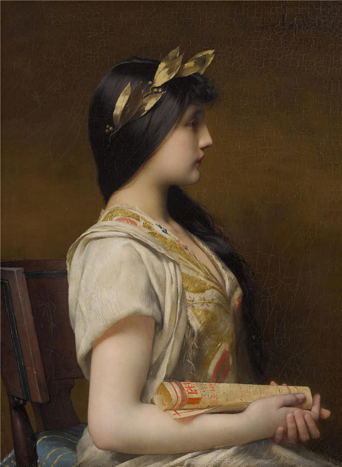 儒勒·约瑟夫·列斐伏尔（Jules Joseph Lefebvre，法国画家）高清作品-《萨福》