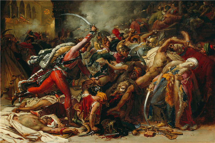 安·路易·吉罗代·特里奥松（ Anne-Louis Girodet de Roussy-Trioson，法国画家）高清作品-《开罗起义素描（1810 年）》