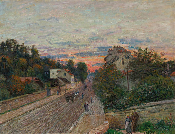阿尔弗雷德·西斯利（Alfred Sisley，法国画家）高清作品-《凡尔赛大道1879 年）》