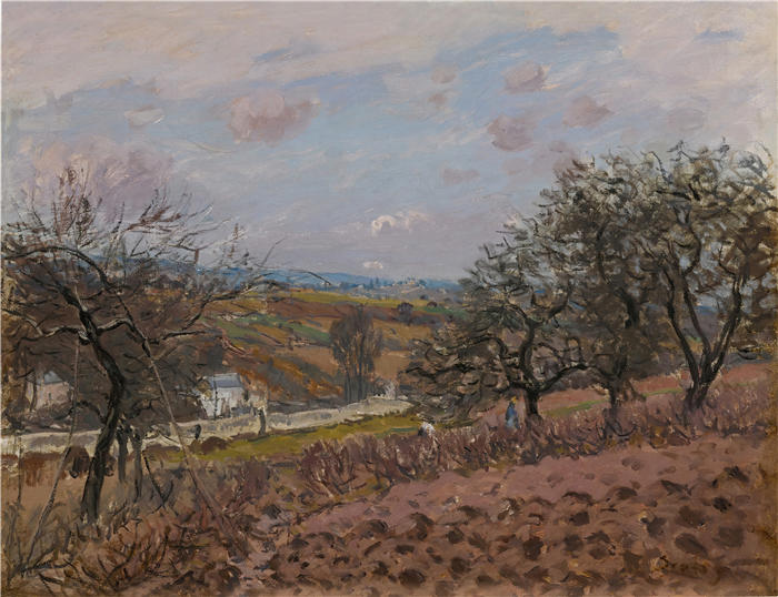 阿尔弗雷德·西斯利（Alfred Sisley，法国画家）高清作品-《布吉瓦尔 (1876)》