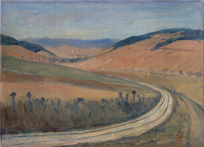 约瑟夫·哈努拉（Jozef Hanula，斯洛伐克画家）高清作品-《Spiš景观研究（1930-1939）》