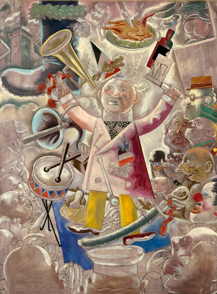 前1000幅世界名画-《搅局者》乔治·格罗兹（George Grosz）布面油画 - 108 x 81 cm