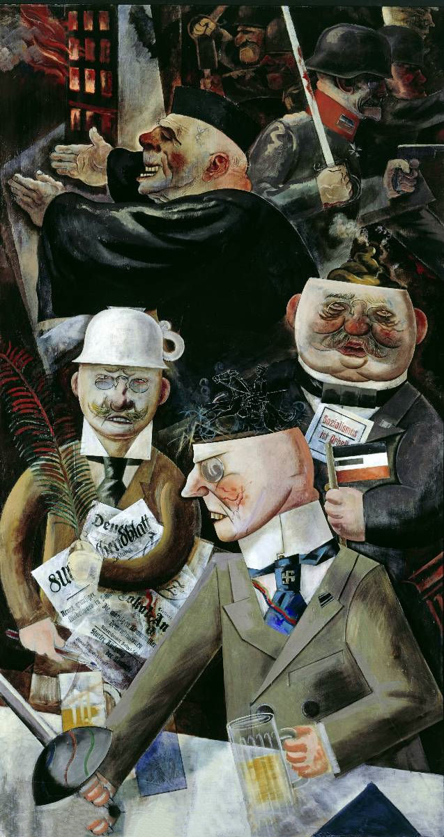 前1000幅世界名画-乔治·格罗兹（George Grosz）-《社会的支柱》