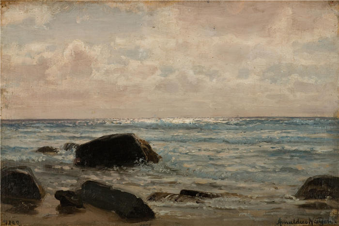 阿玛拉杜斯·尼尔森 （Amaldus Nielsen，挪威画家 ）高清作品-《弗拉·杰伦 (1892)(2)》