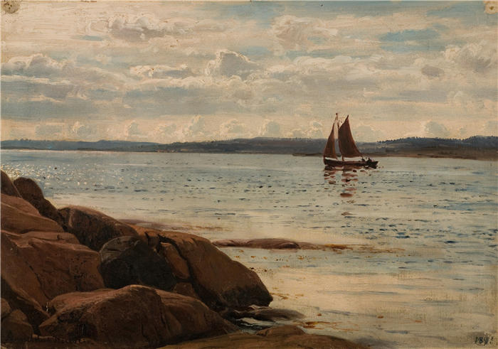 阿玛拉杜斯·尼尔森 （Amaldus Nielsen，挪威画家 ）高清作品-《赫瓦勒·斯特兰帕蒂 (1896)》
