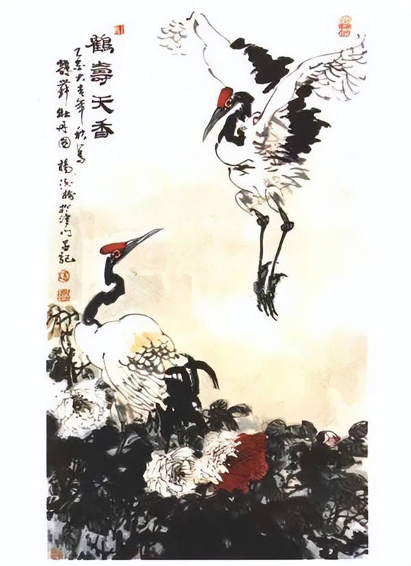 《鹤寿天香》画法步骤解析