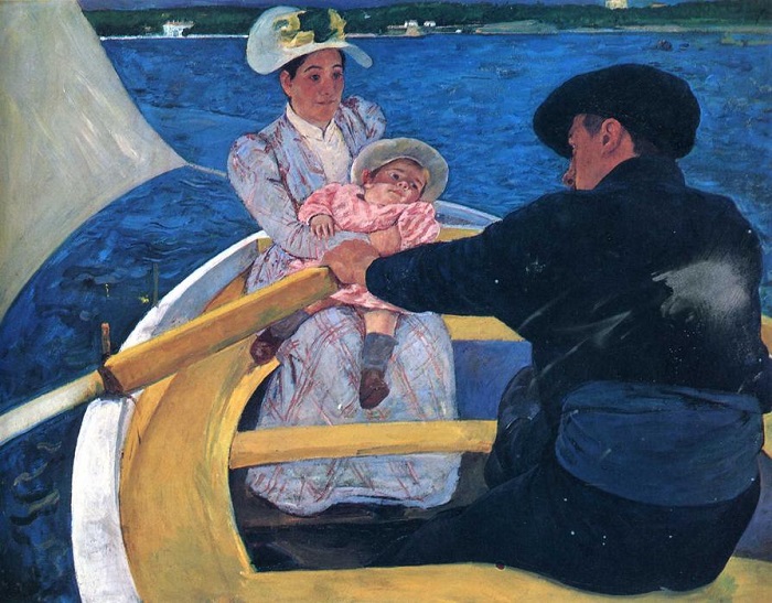 前1000幅世界名画-“划船派对” 玛丽史蒂文森卡萨特 - 油