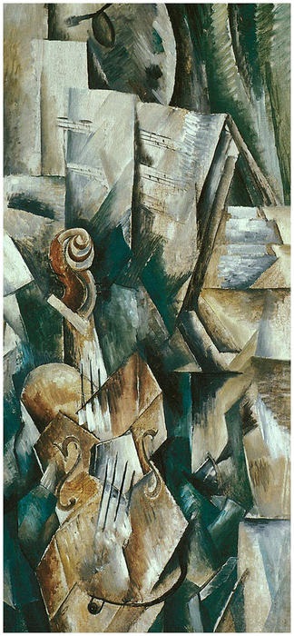 前1000幅世界名画-《小提琴与调色板》 Georges Braque - 绘画
