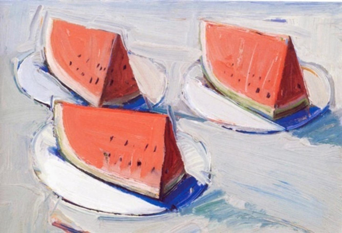 前1000幅世界名画-《西瓜大》 韦恩·蒂博（ Wayne Thiebaud）