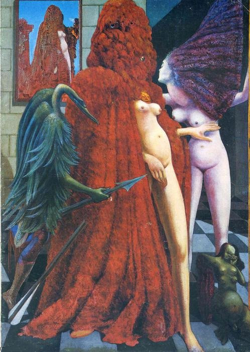 前1000幅世界名画-《新娘的罗宾》 Max Ernst - 布面油画 - 129 x 96 cm