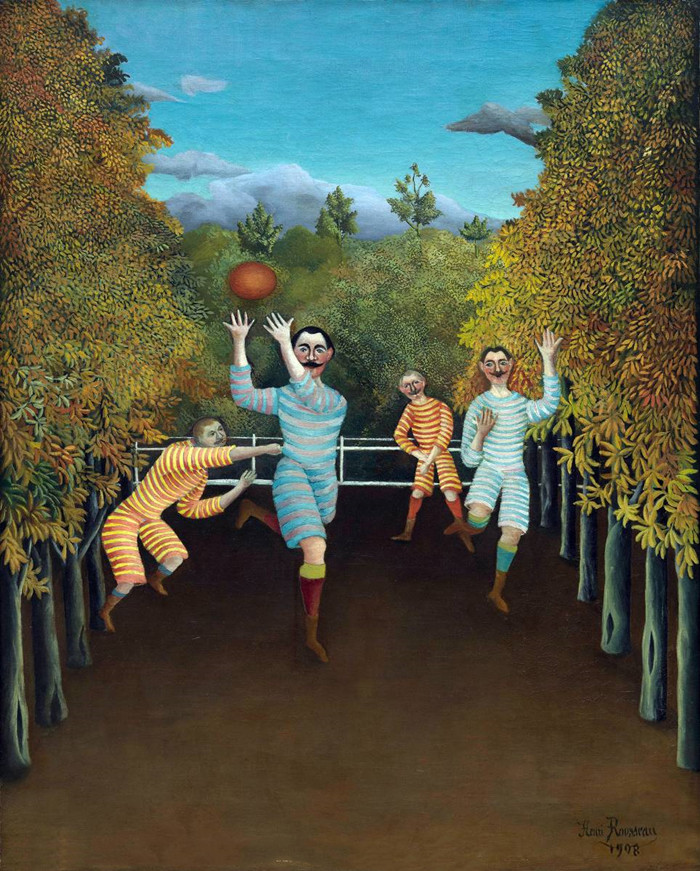 前1000幅世界名画-“足球运动员” Henri Julien Félix Rousseau（海关官员） - 布面油画 - 80 x 100 厘米