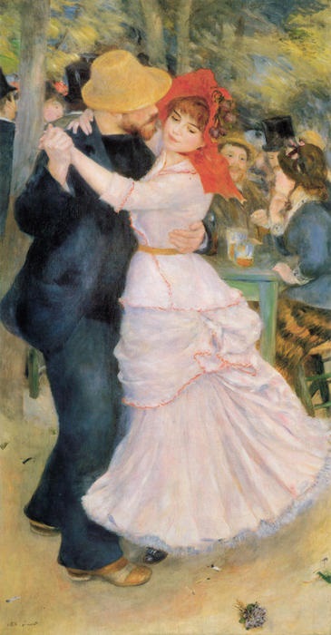 前1000幅世界名画-《在布吉瓦尔跳舞》 Pierre-Auguste Renoir - 布面油画 - 98 x 181 cm