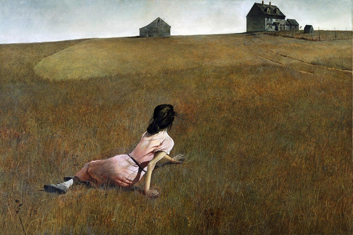 前1000幅世界名画-《克里斯蒂娜的世界》 Andrew Wyeth - 布面油画 - 82 x 121 cm