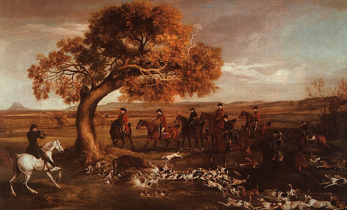 前1000幅世界名画-“格罗夫纳狩猎” George Stubbs - 布面油画