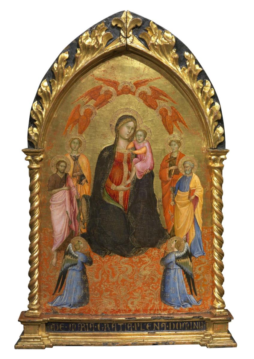 琴尼诺琴尼尼（Cennino Cennini，意大利，1360 - 1427）作品-麦当娜和孩子与天使和圣徒