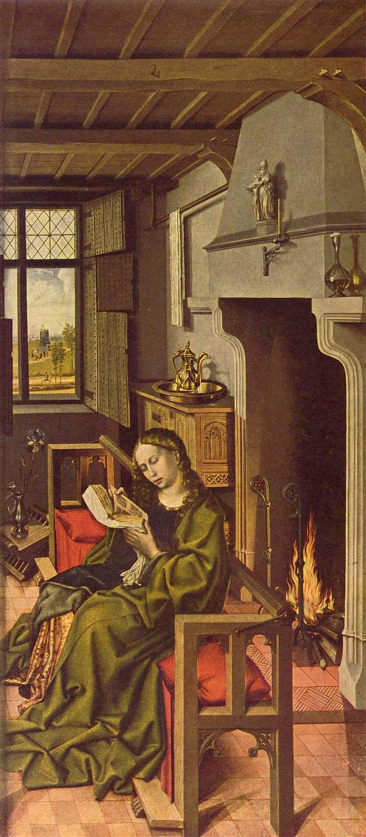 <a href=https://www.kuhw.com/e/tags/?tagid=1081 target=_blank class=infotextkey>罗伯特</a>·坎平（Robert Campin，1375-1444 年，佛兰芒画家）作品-Werl祭坛画 - 圣巴巴拉