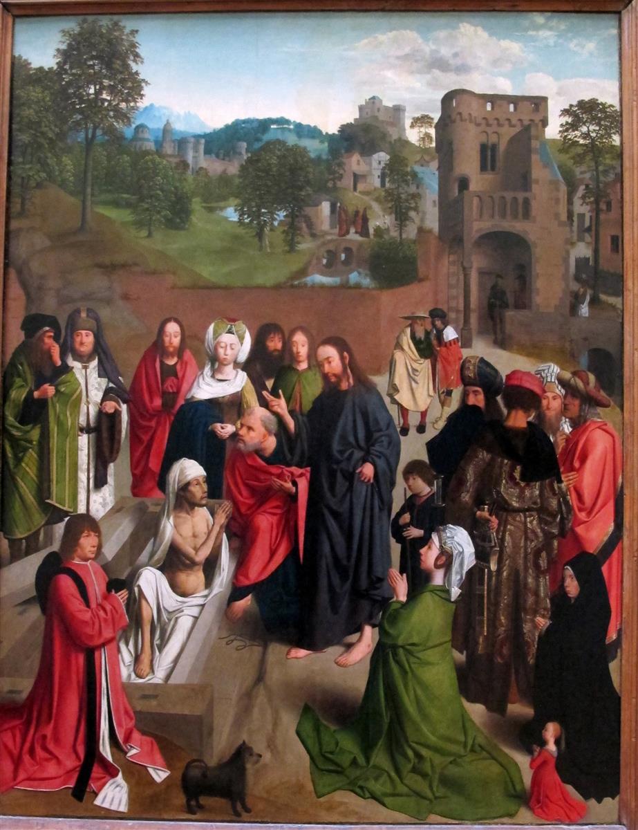 格特根·范哈勒姆（Geertgen tot Sint Jans，1465 – 1495，荷兰）作品-拉撒路的复活