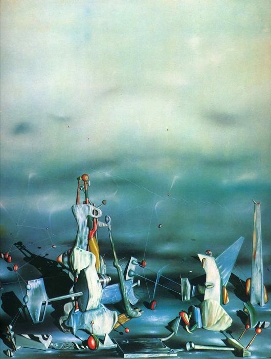 伊夫·坦吉（Yves Tanguy）作品-“窗户岩石上的宫殿”