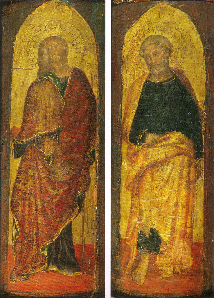 詹蒂莱·达·法布里亚诺(Gentile da Fabriano，意大利)作品-St. James the Greate 和 St. Peter，polyptych Sandei Collection Berenson