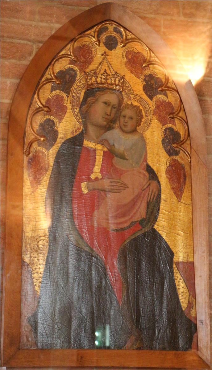琴尼诺琴尼尼（Cennino Cennini，意大利，1360 - 1427）作品-麦当娜和孩子与塞拉芬和小天使